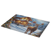 Planche À Découper Gîte de Noël/hiver pour cerfs (Coin)