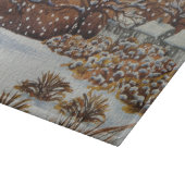 Planche À Découper gîtes ruraux neige scène Noël original (Coin)