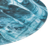 Planche À Découper Glace Bleue Abstraite Dans une Grotte de Glace (Coin)