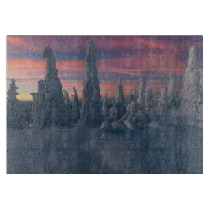 Planche À Découper Glace et neige   Arbres couverts de neige, Laponie