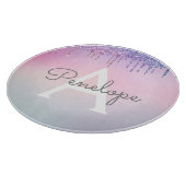 Planche À Découper Glam à goutte à Parties scintillant arc-en-ciel av (Coin)