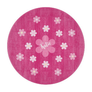 Planche À Découper Glamour Fleur Rose-