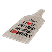 Planche À Découper Glass Custom Je T'Aime De Ma Tête Tomates (Coin)