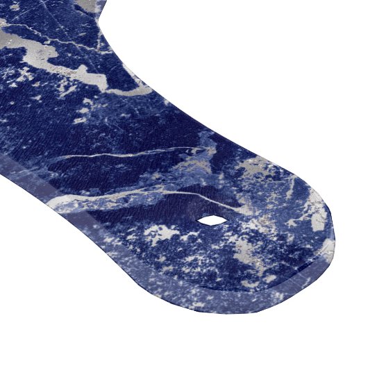 Planche À Découper Glass Cutting Board - Blue & Silver Marble Pattern (Coin)