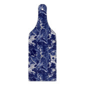 Planche À Découper Glass Cutting Board - Blue & Silver Marble Pattern (Devant)