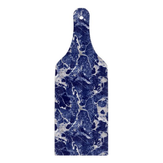 Planche À Découper Glass Cutting Board - Blue & Silver Marble Pattern (Devant)