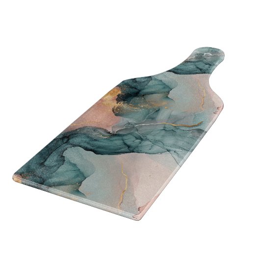 Planche À Découper Glass Cutting Board - Marble Effect Pattern (Coin)