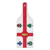 Planche À Découper Glass cutting board paddle with flag Montreal (Devant)