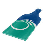 Planche À Découper Glass cutting board paddle with flag Ottawa (Coin)