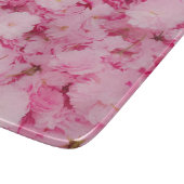 Planche À Découper Glass Cutting Board Pink Cherry Blossom Botanical (Coin)