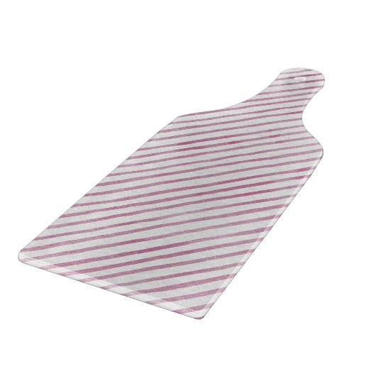 Planche À Découper Glass Cutting Board - Pink Stripe Pattern (Coin)