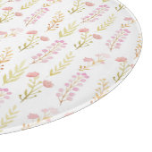 Planche À Découper Glass Cutting Board Round - Pink Flower Pattern (Coin)