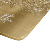 Planche À Découper Glittery Gold Glam Name (Coin)