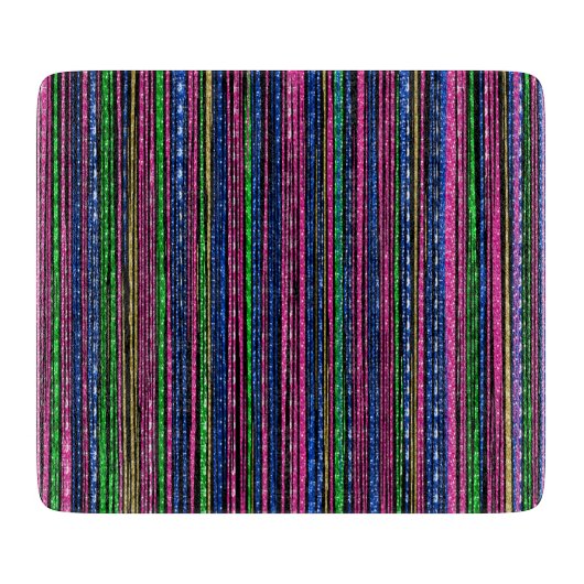 Planche À Découper Glitz et Glam Sparkly Stripes (Devant)