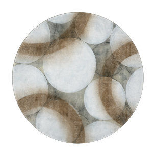 Planche À Découper Globes blancs et cercles Brown