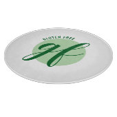 Planche À Découper Gluten Free with stylish script and green circle (Coin)