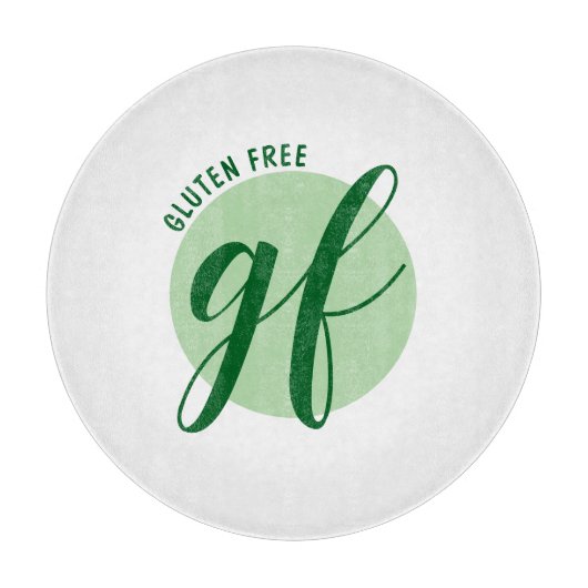 Planche À Découper Gluten Free with stylish script and green circle (Devant)