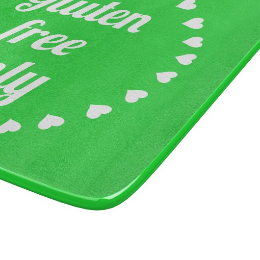 Planche À Découper Gluten Gratuit Design Vert Blanc (Coin)