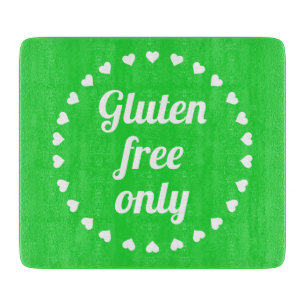 Planche À Découper Gluten Gratuit Design Vert Blanc