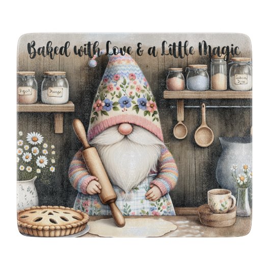 Planche À Découper Gnome Cuite Cuite Cuite Avec Amour (Devant)