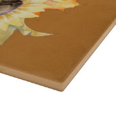 Planche À Découper Gnome D'Automne Avec Fleurs De Soleil (Coin)