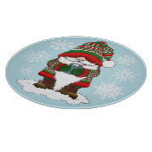 Planche À Découper Gnome de Noël Cosy Rouge Vert Hiver Mignon (Coin)