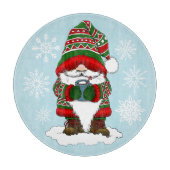 Planche À Découper Gnome de Noël Cosy Rouge Vert Hiver Mignon (Devant)