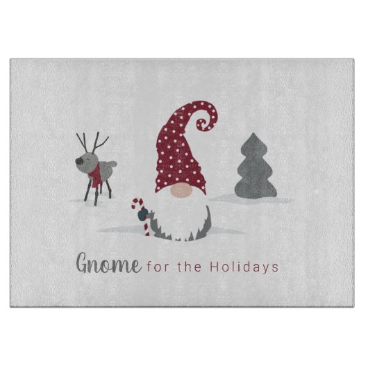 Planche À Découper Gnome et Reindeer Scandinavian Tomte design (Devant)