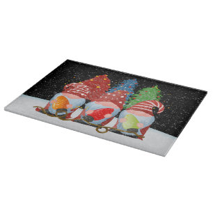 Planche À Découper gnomes de Noël festifs Commission de coupe des f