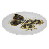 Planche À Découper Gold flower Butterfly with Black Orchid (Coin)
