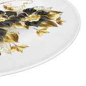 Planche À Découper Gold flower Butterfly with Black Orchid (Coin)