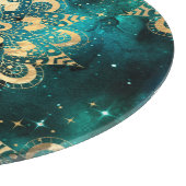 Planche À Découper Gold & Green Galaxy Dharma Mandala Motif (Coin)