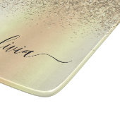 Planche À Découper Gold Parties scintillant Girly Luxe Moderne Monogr (Coin)