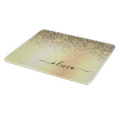 Planche À Découper Gold Parties scintillant Girly Luxe Moderne Monogr (Coin)