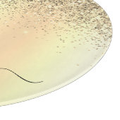 Planche À Découper Gold Parties scintillant Girly Luxe Moderne Monogr (Coin)