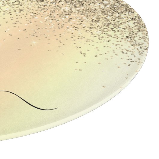 Planche À Découper Gold Parties scintillant Girly Luxe Moderne Monogr (Coin)