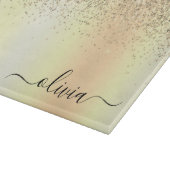Planche À Découper Gold Parties scintillant Girly Luxe Moderne Monogr (Coin)