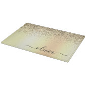 Planche À Découper Gold Parties scintillant Girly Luxe Moderne Monogr (Coin)