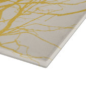 Planche À Découper Gold Tree Branches Motif Arrière - plan beige (Coin)