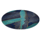 Planche À Découper Golden Banana Leaf : Motif de luxe. (Coin)