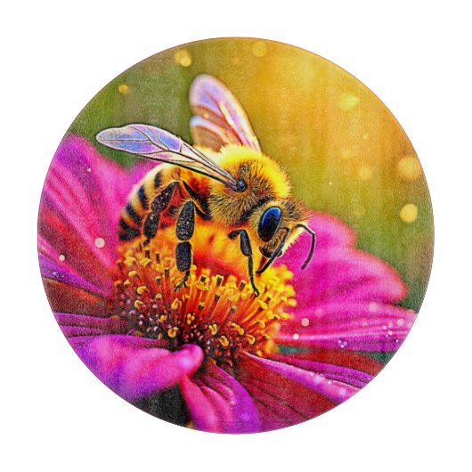 Planche À Découper Golden Bee Flower Magic Design (Devant)