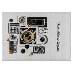 Planche À Découper "Golden Futuristic Designs"