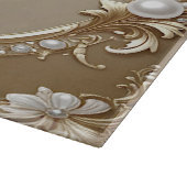 Planche À Découper Golden Ornate Frame with Pearls Cutting Board (Coin)