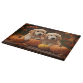 Planche À Découper Golden Retriever Puppy Automne Citrouille de plais (Coin)