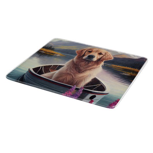Planche À Découper Golden Retriever sur une pagaie : une aventure Pit (Coin)