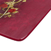Planche À Découper Golden Treble Clef avec fleurs Roses (Coin)