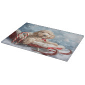 Planche À Découper Goldendoodle Chien Festif de Noël (Coin)