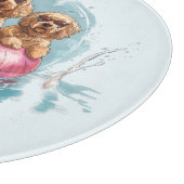 Planche À Découper Goldendoodle Dogs Summer Pineappy Pool Flotte (Coin)
