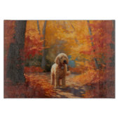 Planche À Découper Goldendoodle en automne Leaves Fall Inspire (Devant)