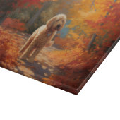 Planche À Découper Goldendoodle en automne Leaves Fall Inspire (Coin)
